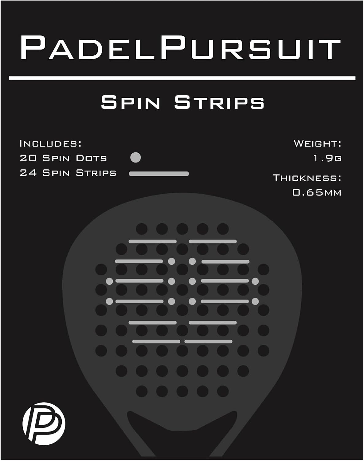 PadelPursuit Spin Strips – Tiras Rugosas de Padel, Maximiza tu Efecto con Padel Spin Strips – Fácil Aplicación en Todas Las Palas de Padel - Ultraligero – Añade Efecto a Tus Golpes