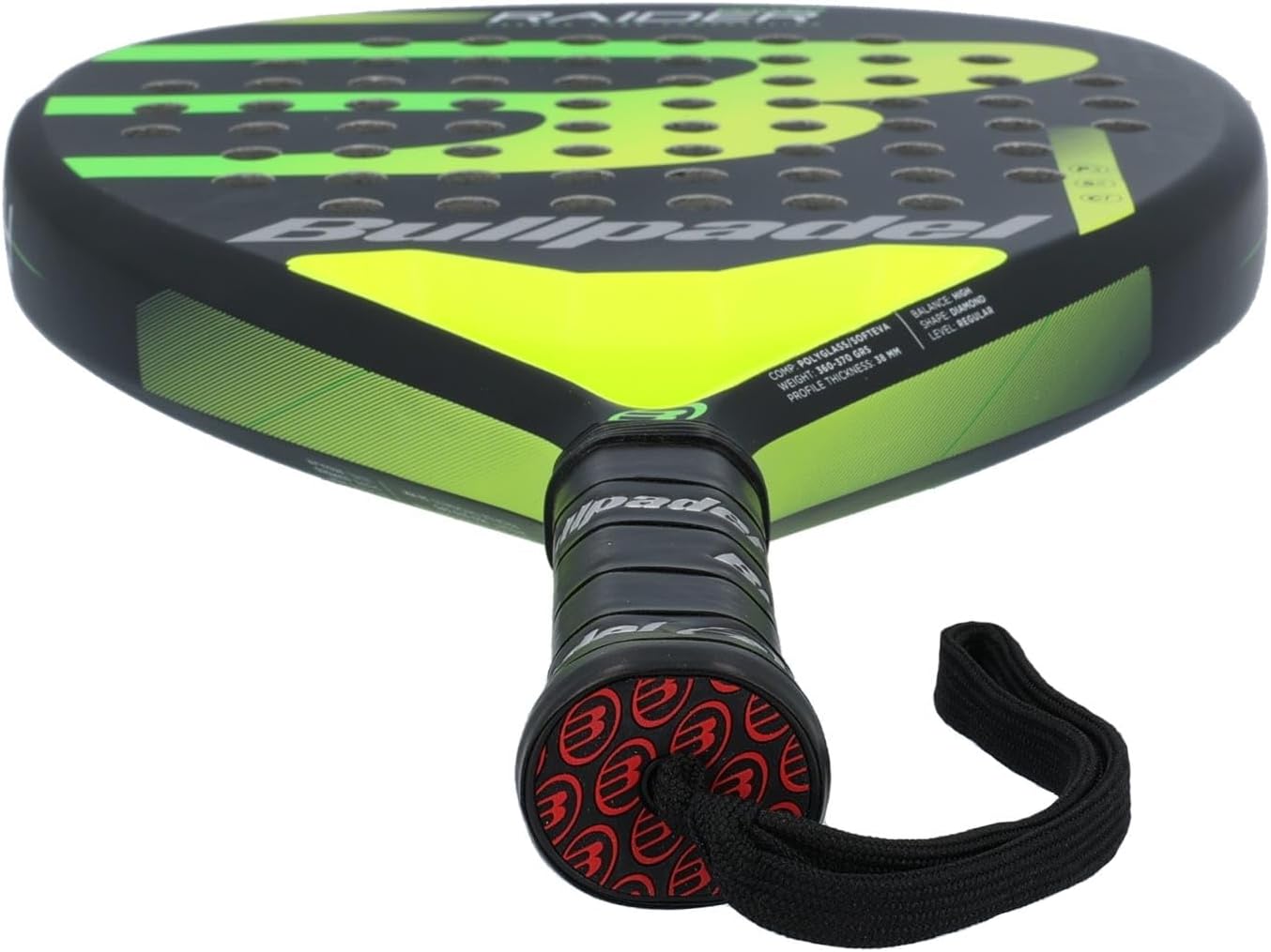 Bull padel Pala BULLPADEL Raider PWR pádel, Adultos Unisex, Multicolor (Multicolor), Talla Única